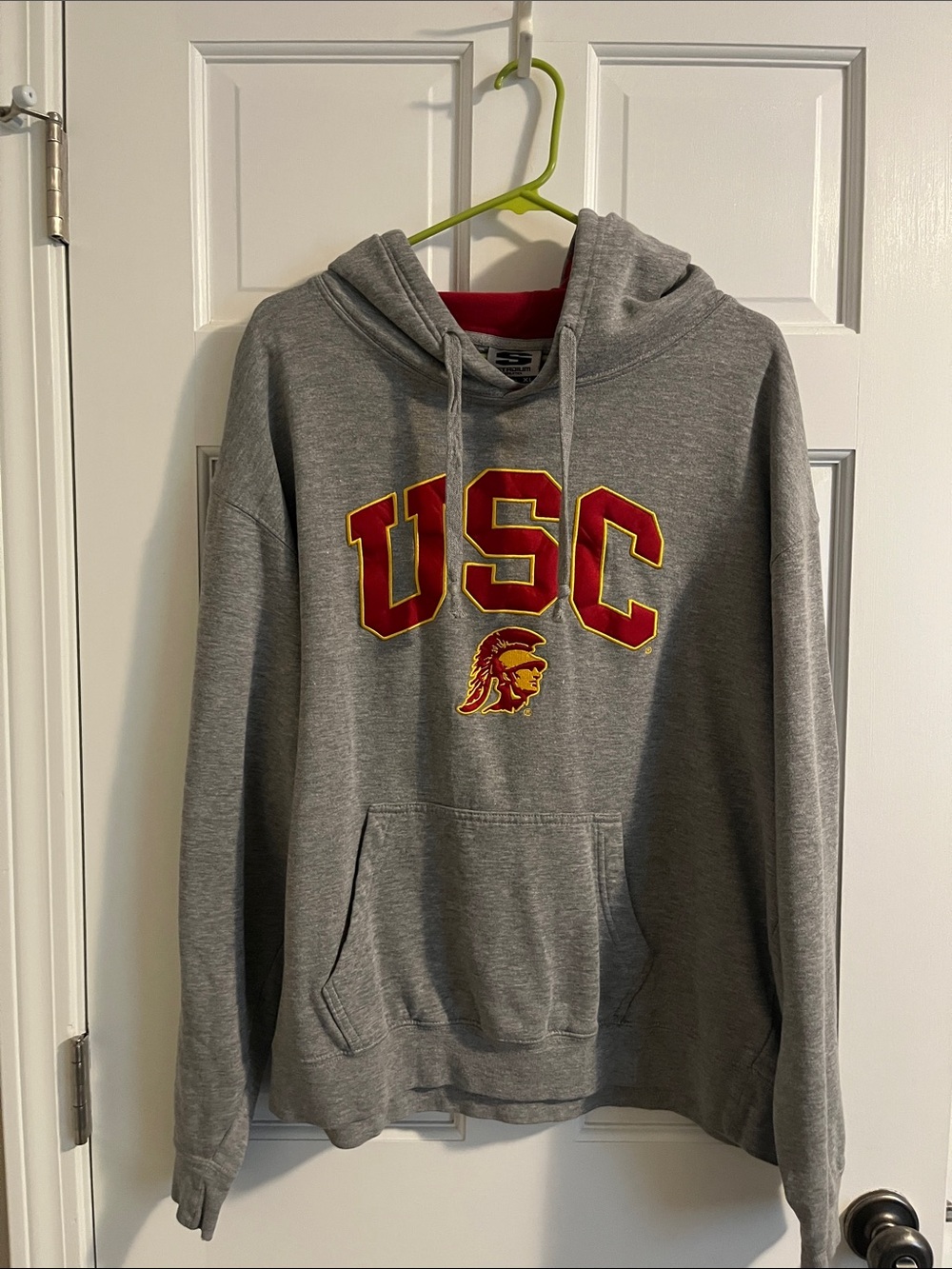 Stadium Athletics Gray Hoodie with Red & Gold USC Logo